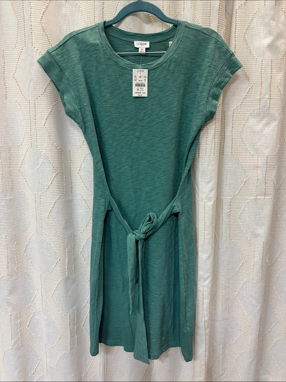 J. Crew Women’s Sage Green Tie-Front Casual Dress